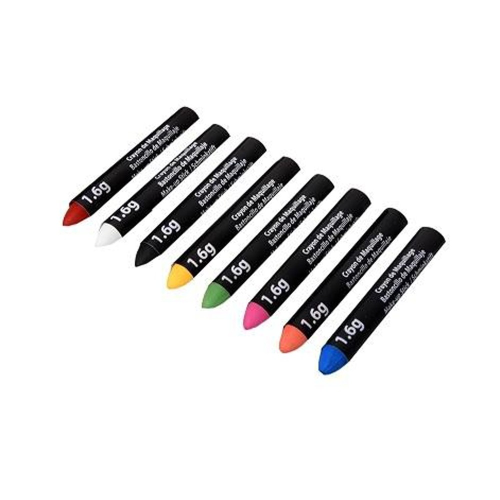 8 crayons de maquillage couleurs assorti pour le carnaval de Dunkerque