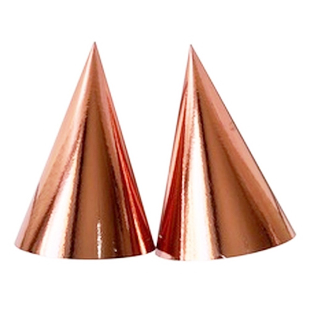 6 chapeaux de fête métallisés