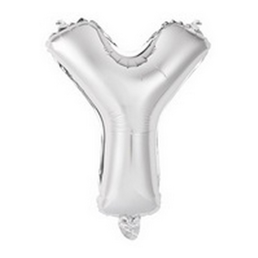 Ballon en forme de lettre Y couleur argent pour anniversaire