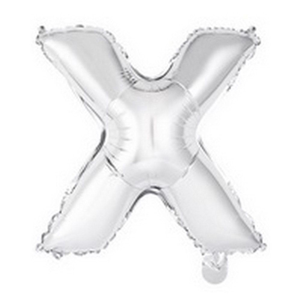 Ballon en forme de lettre X couleur argent pour anniversaire