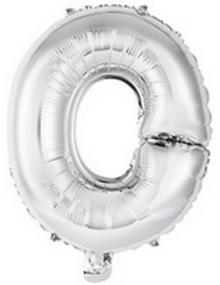 Ballon en forme de lettre O couleur argent pour anniversaire
