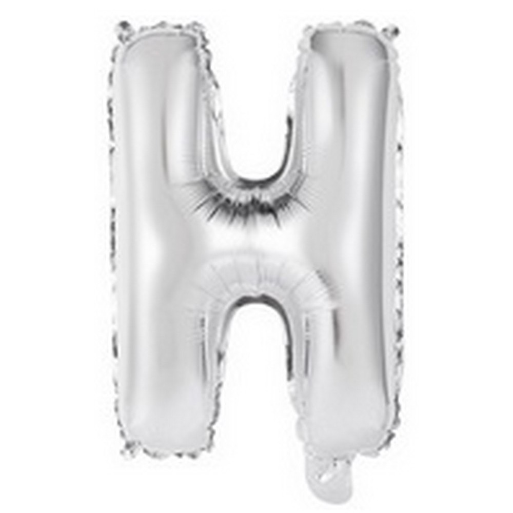 Ballon en forme de lettre H couleur argent pour anniversaire