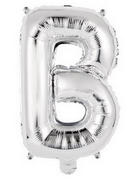 Ballon en forme de lettre B couleur argent pour anniversaire