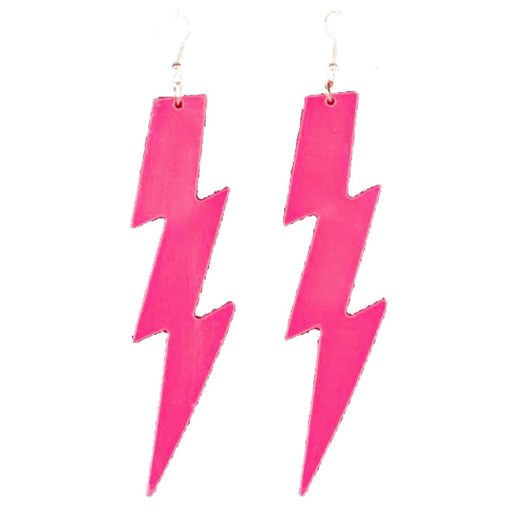 Boucles d'oreilles éclair fluorescentes