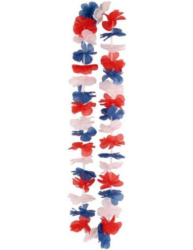 Collier hawaïen tricolore France