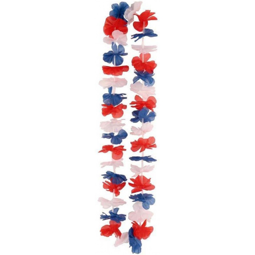 Collier hawaïen tricolore France