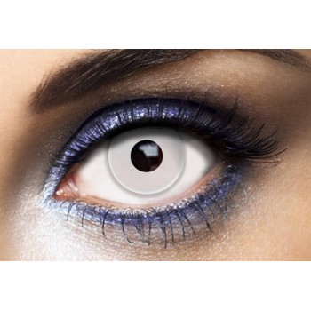 Lentilles blanches maquillage oeil de zombie