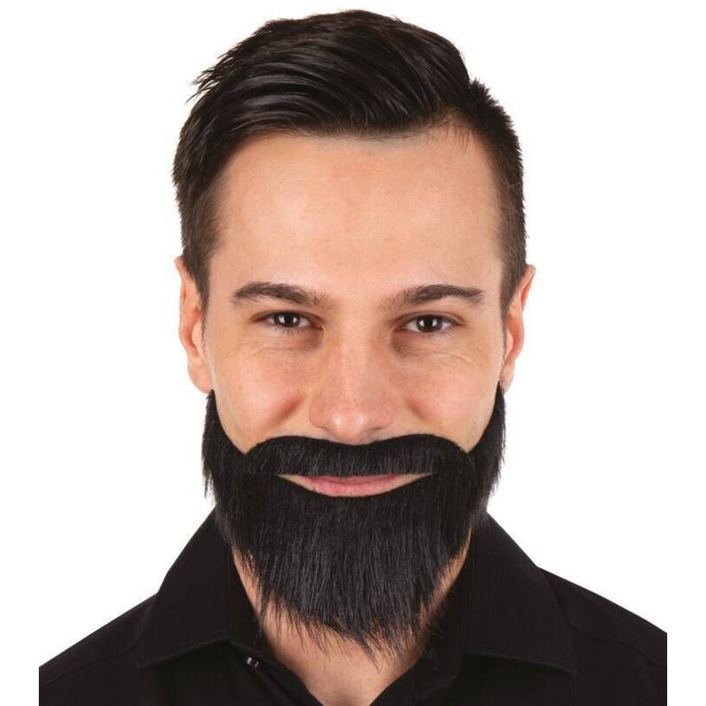 Moustache avec barbe noire