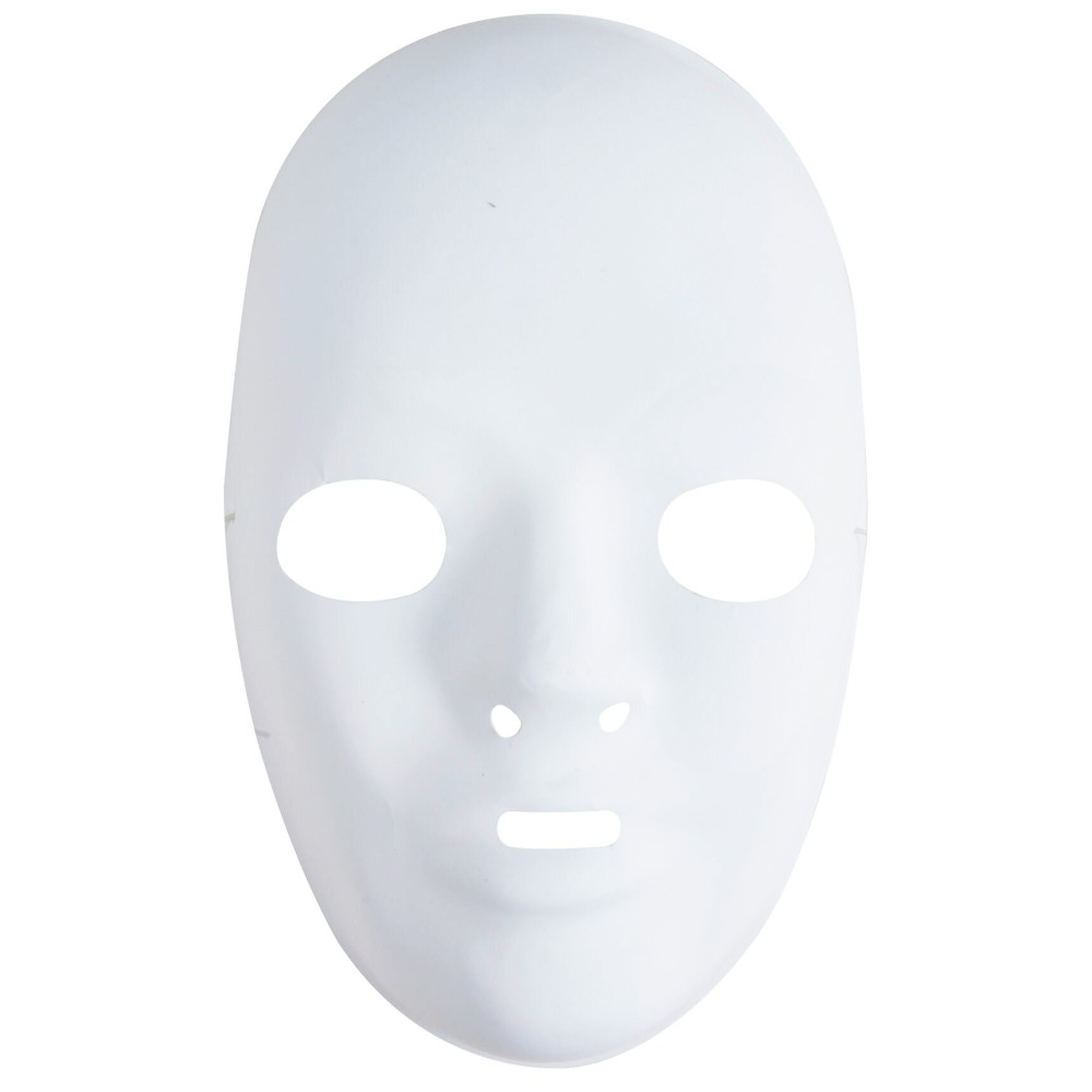 6 masques blanc à décorer