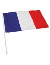 Drapeau France tricolore avec manche