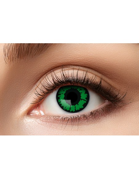 Lentilles fantaisies vertes yeux de reptile