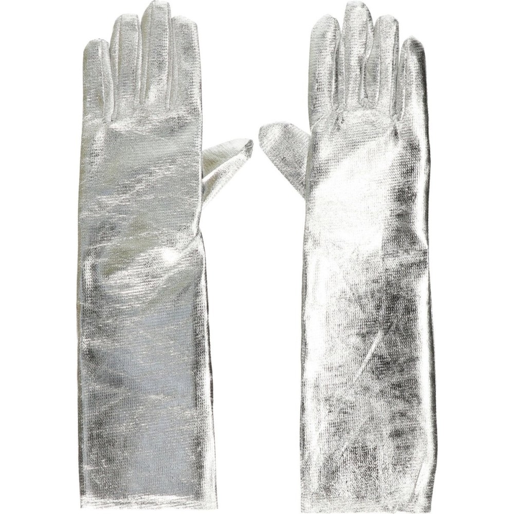 Gants longs argent