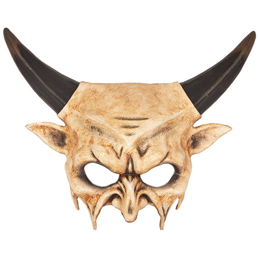 Masque de diable rigide avec cornes
