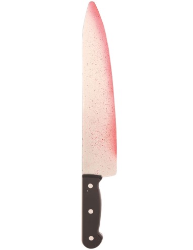 Grand couteau avec taches de sang
