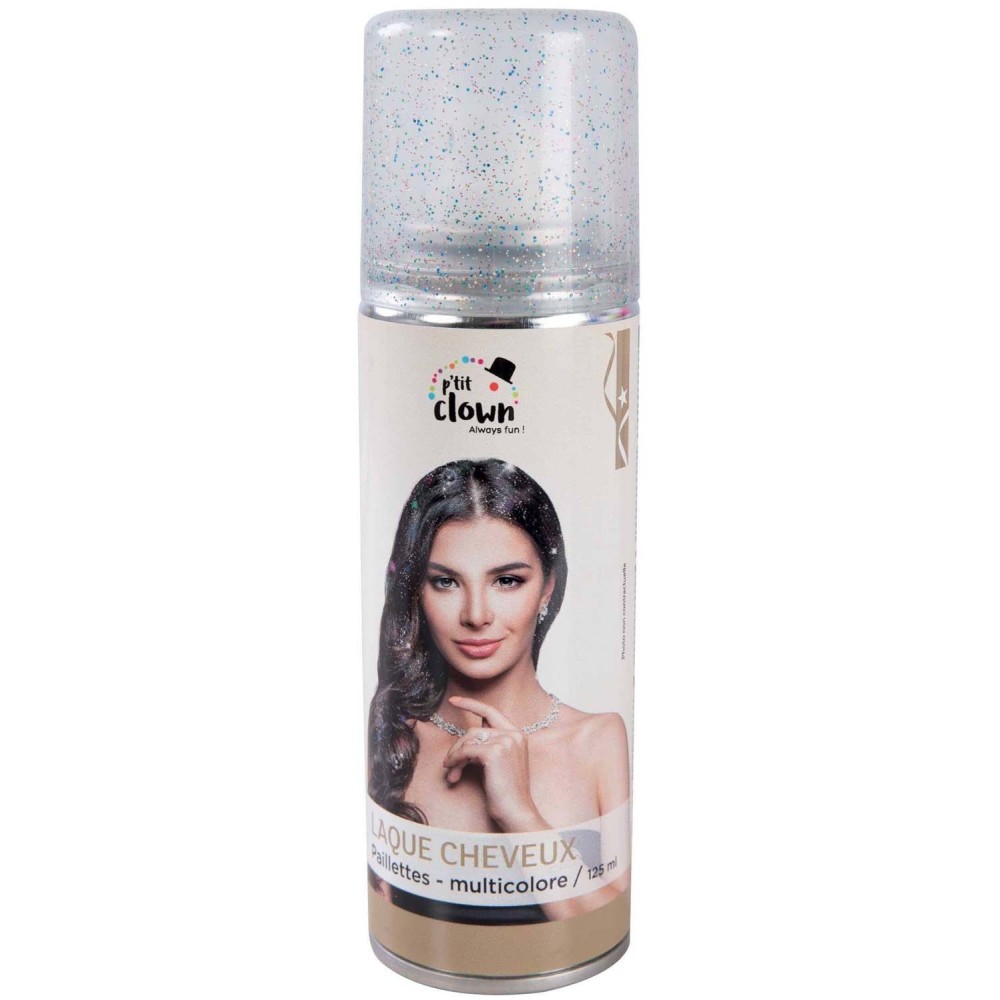 Spray laque cheveux à paillettes
