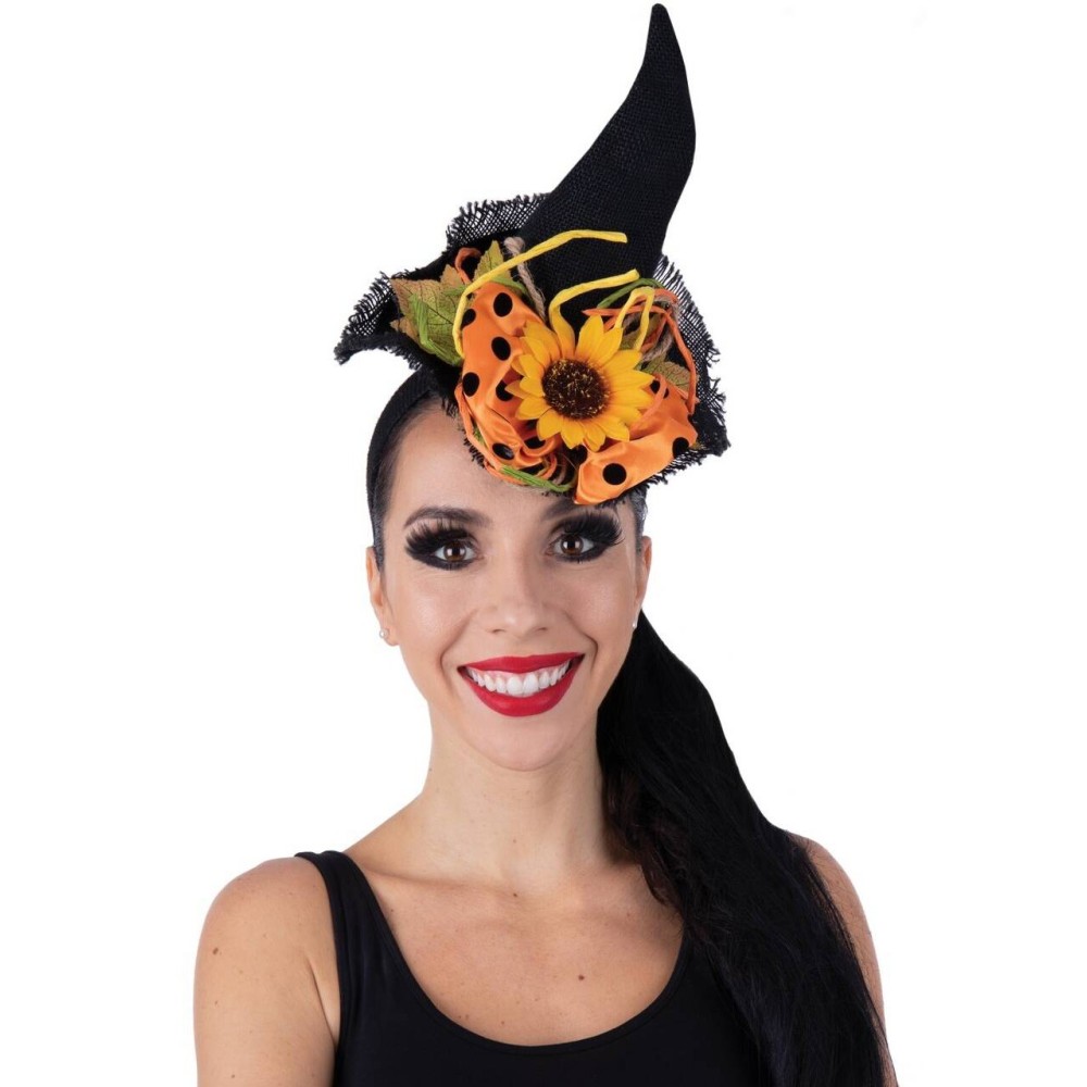 Mini chapeau de sorcière avec fleur