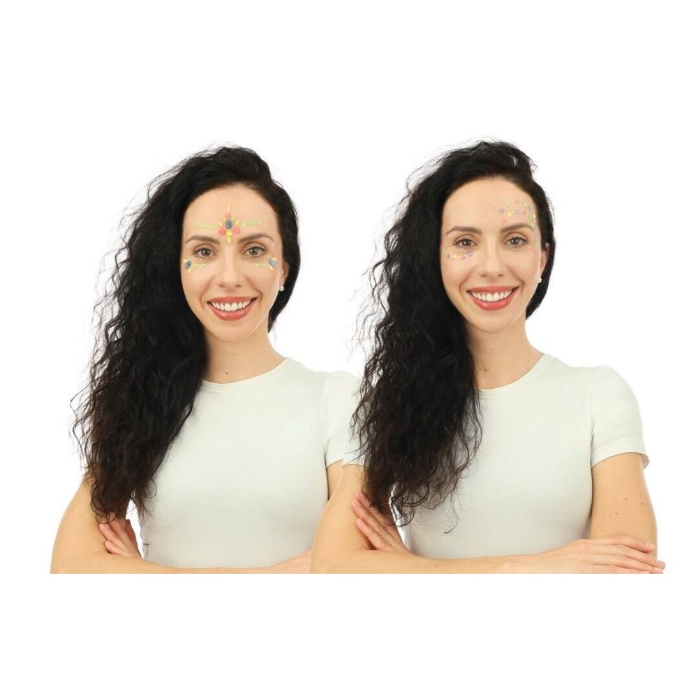 Strass visage phosphorescent autocollant