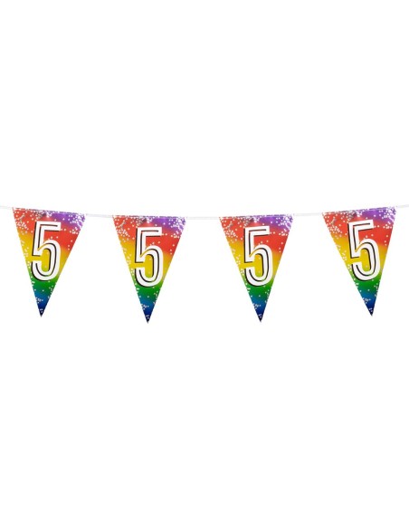 Guirlande fanions chiffre 5