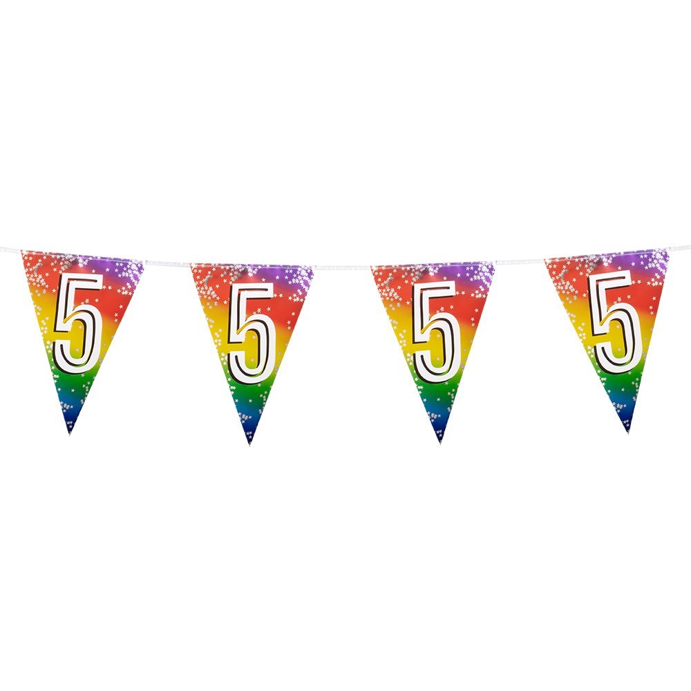 Guirlande fanions chiffre 5