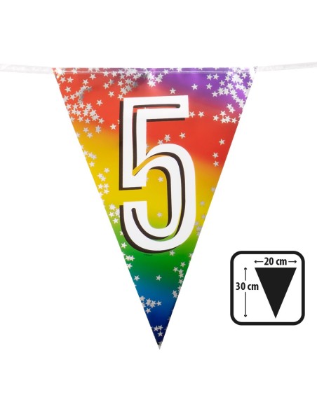 Guirlande fanions chiffre 5