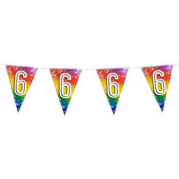 Guirlande fanions chiffre 6