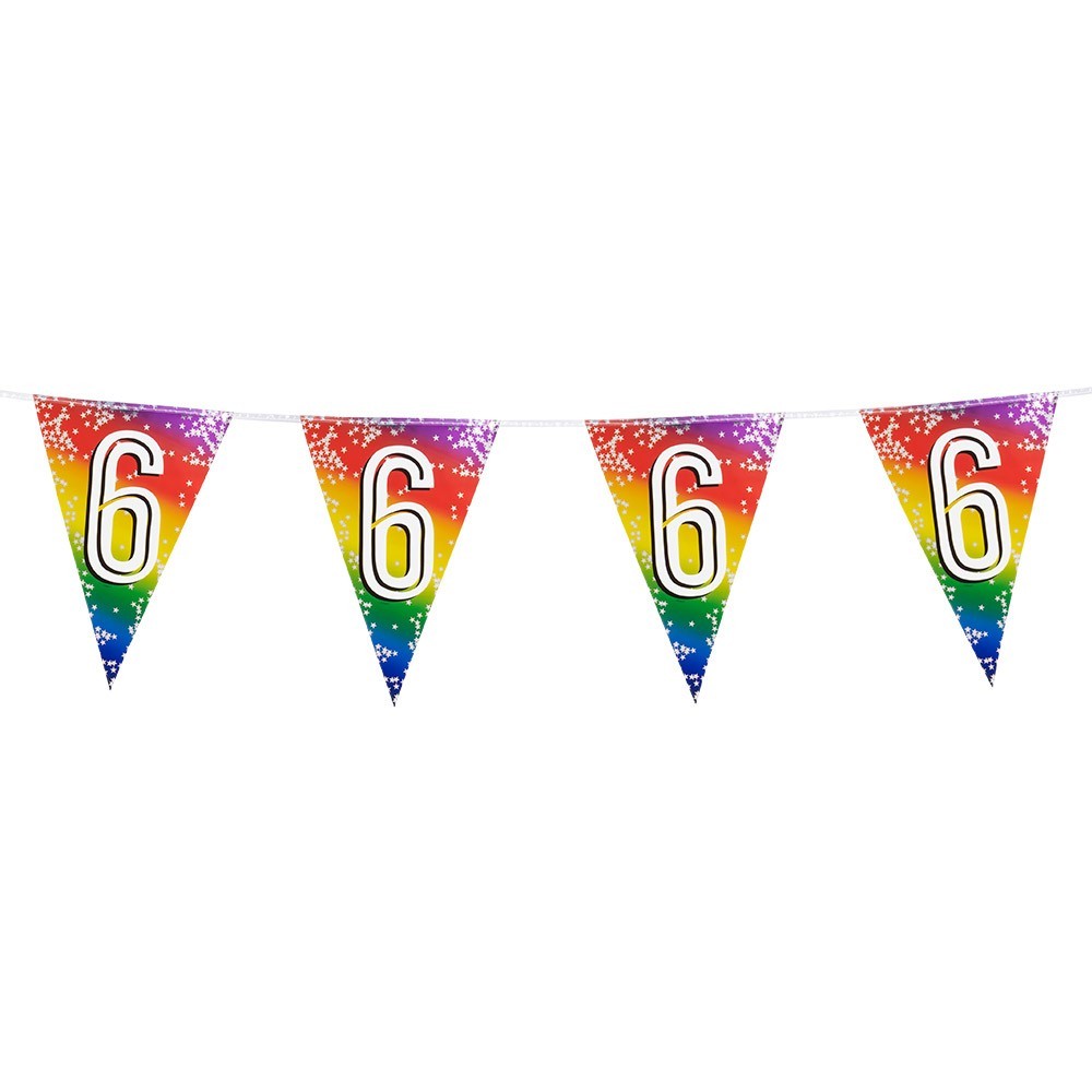 Guirlande fanions chiffre 6