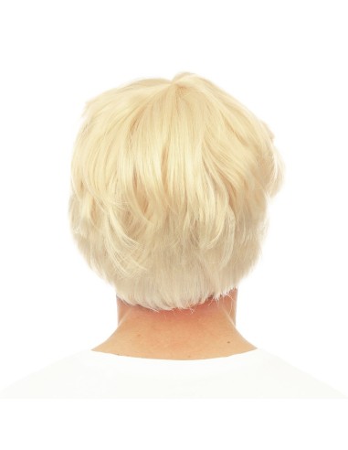 Perruque courte raide blonde