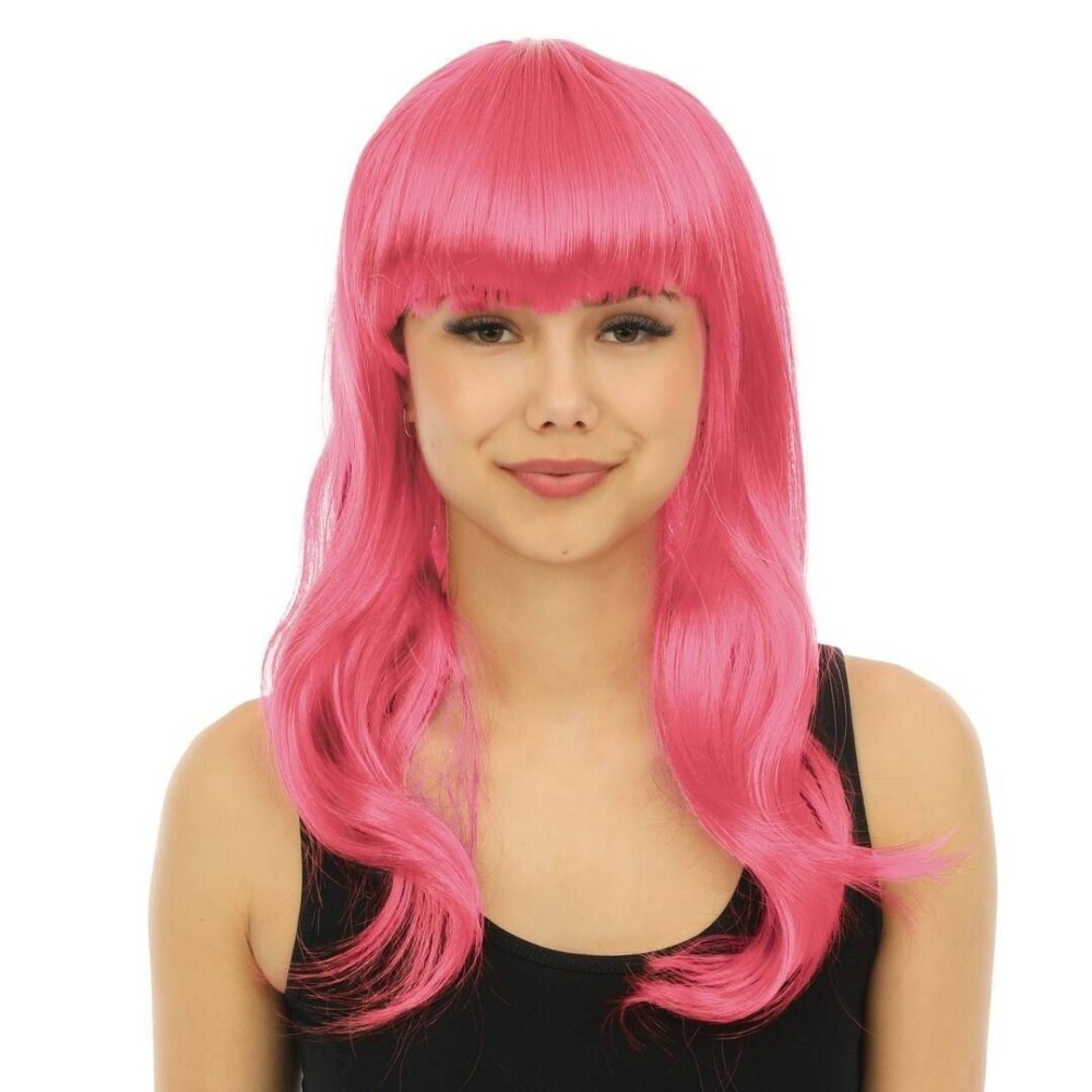 Perruque longue couleur avec frange