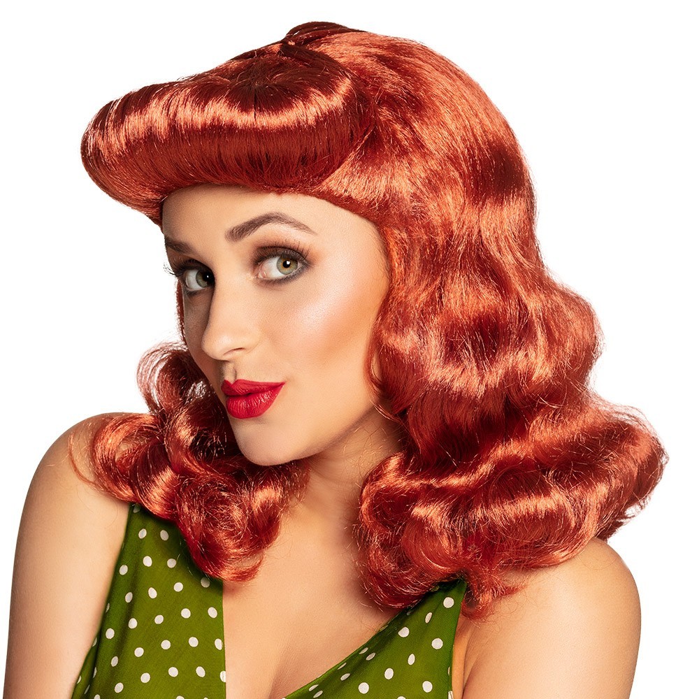 Perruque pin'up rousse