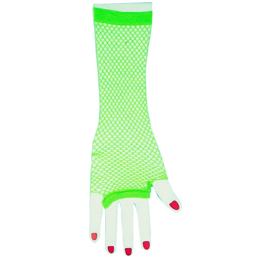 Mitaines résilles fluorescentes vertes