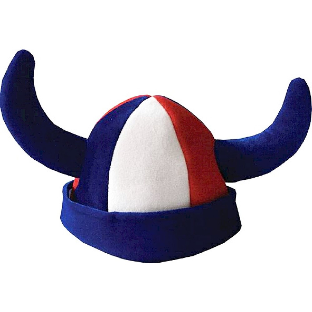 Casque viking tricolore supporter France