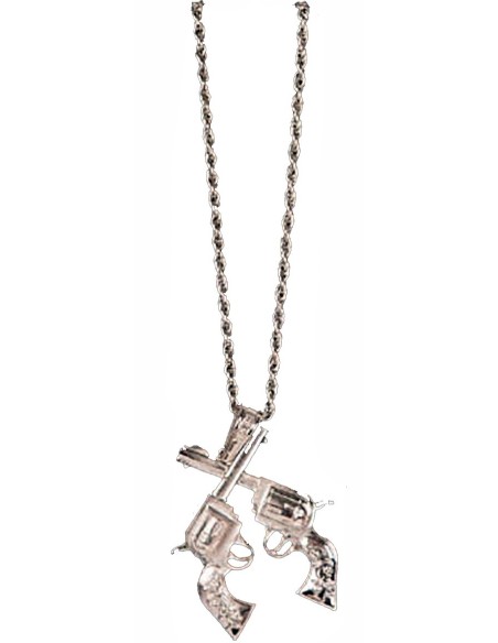 Collier cow-boy double révolvers