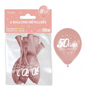 6 ballons joyeux anniversaire 50 ans