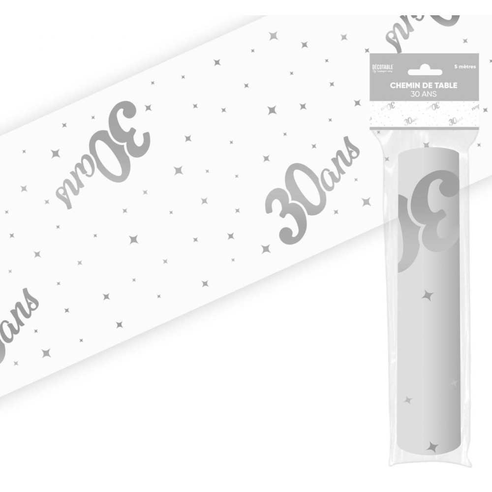 Chemin de table 30 ans pour fêter un anniversaire