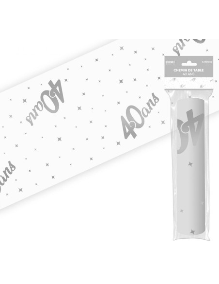 Chemin de table pour anniversaire de 40 ans