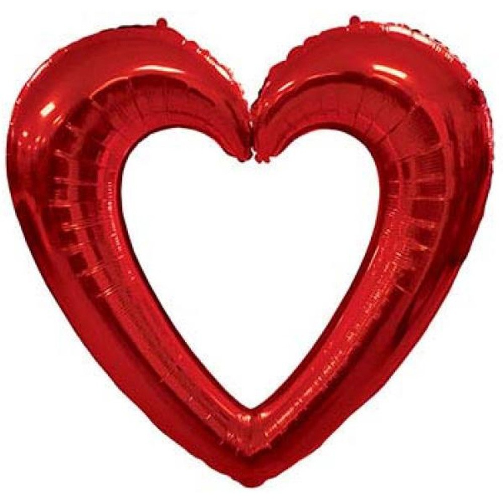 Ballon cadre gonflable coeur rouge