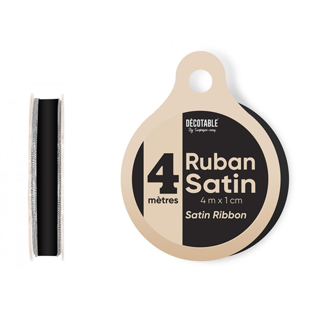 Ruban satin uni couleur 4m