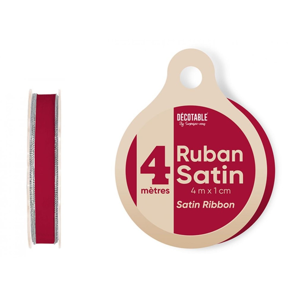 Ruban satin uni couleur 4m