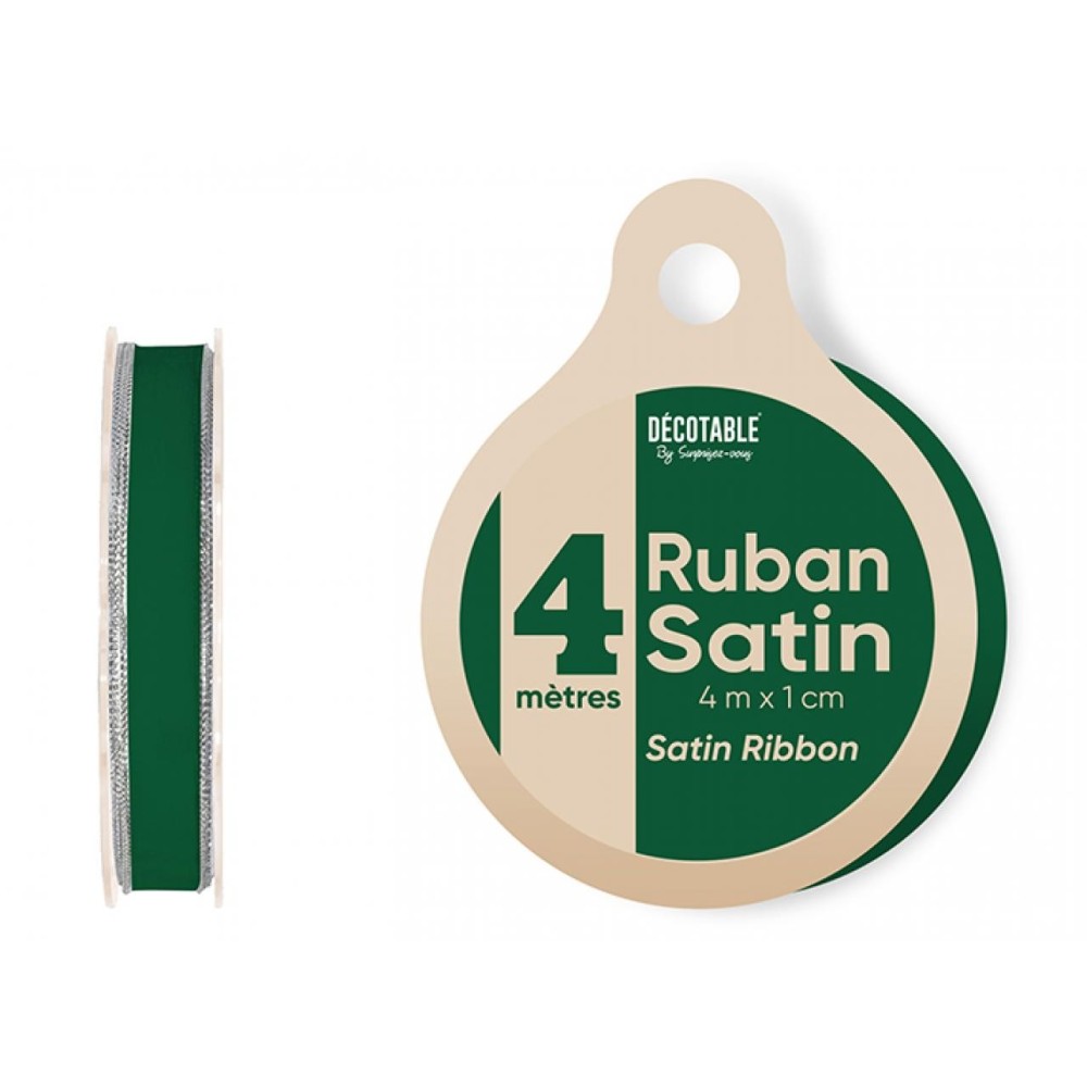 Ruban satin uni couleur 4m