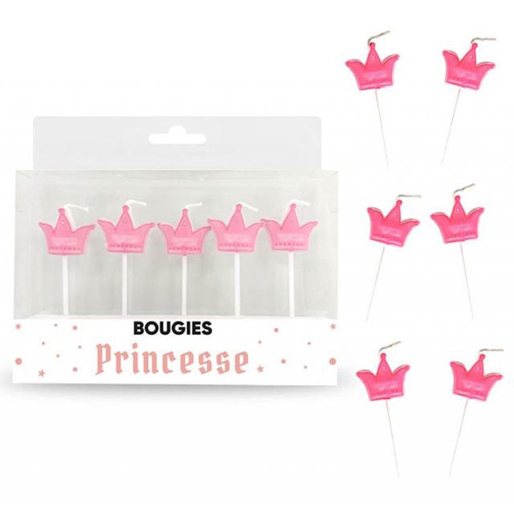 5 bougies couronne princesse