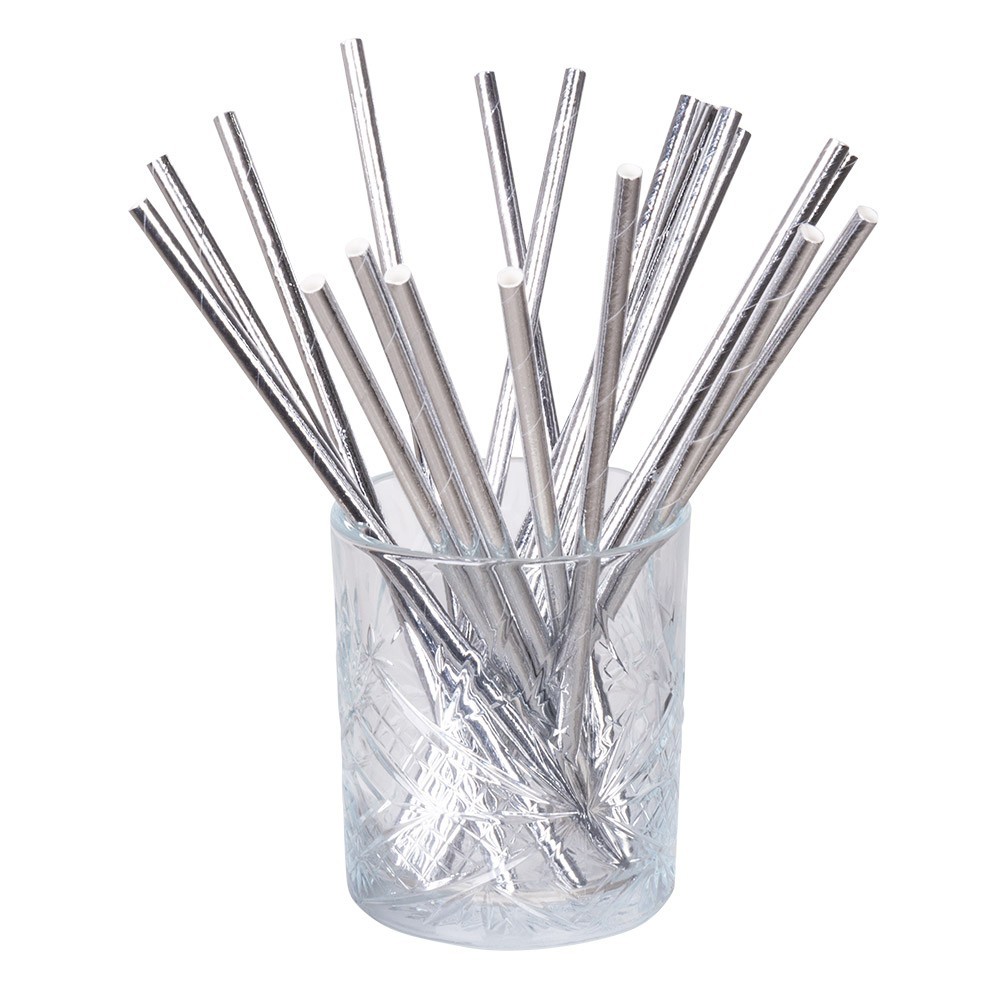 20 pailles argent