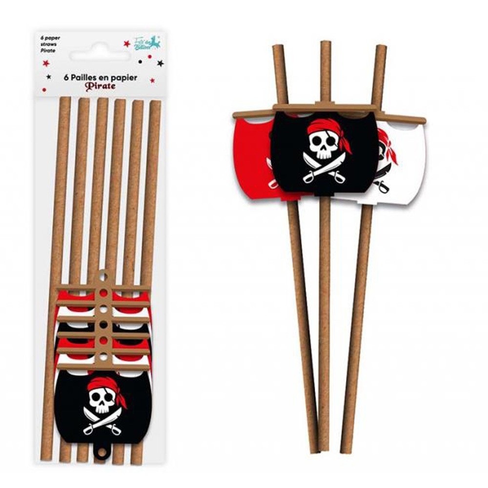 6 pailles pirate