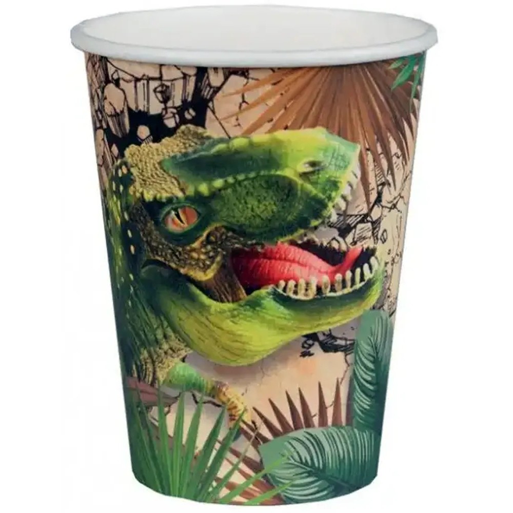 10 gobelets dinosaure