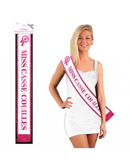 Echarpe humoristique "Miss casse couilles"