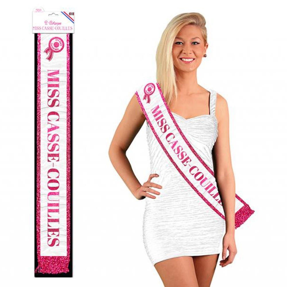 Echarpe humoristique "Miss casse couilles"