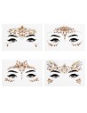Strass or pour le visage