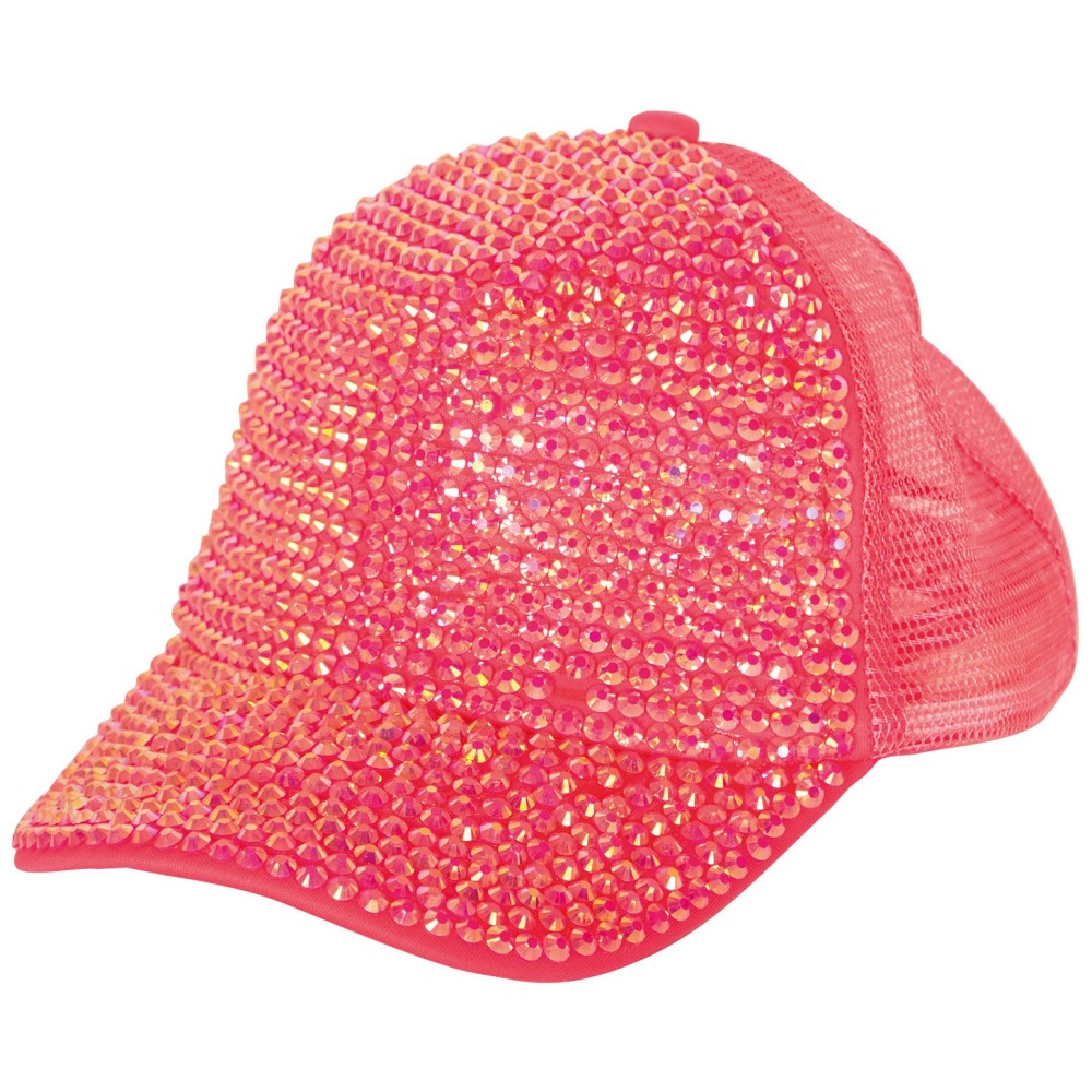 Casquette sequins couleurs fluo réglable