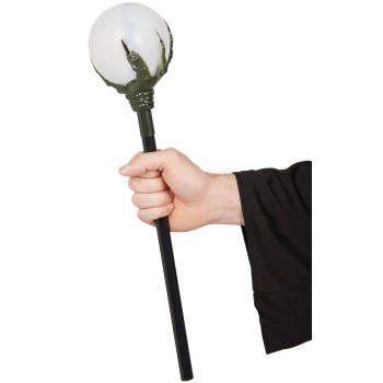 Bâton sorcier avec main et boule