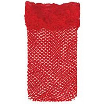 Bas résille rouge