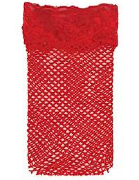 Bas résille rouge